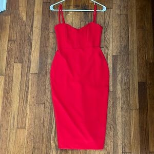 Red spaghetti strap midi dress - Nookie